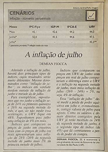 Coluna Demian Fiocca na Folha de São Paulo